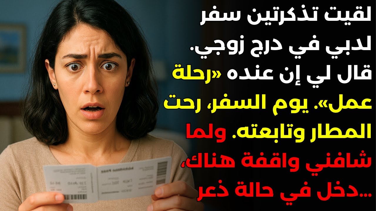 جوزي اشترى تذكرتين طيران لدبي. التذكرة التانية ما كانتش ليا، بس ظهرت في المطار برضه…