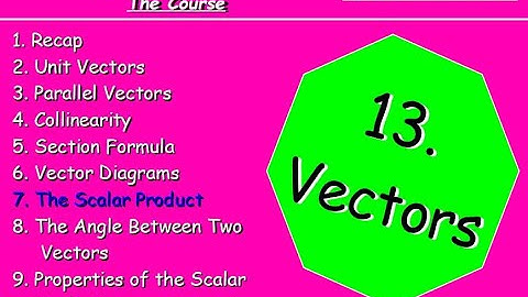 13.7 Vectors 7. The Scalar Product (aka The Dot Product) - Higher Maths Lessons - @MrThomasMaths SQA