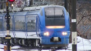 列車番号2007M＆2010M　特急いなほ7号(瑠璃色)＆10号　羽越本線（村上駅）＞60P