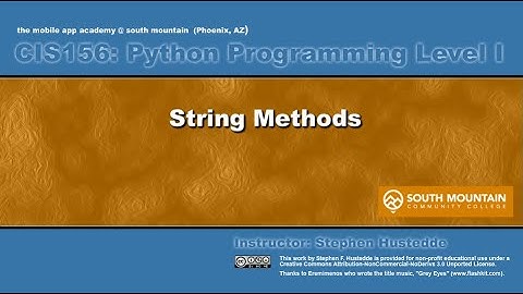Python 03E -  String Methods 1 (len, substrings, find)