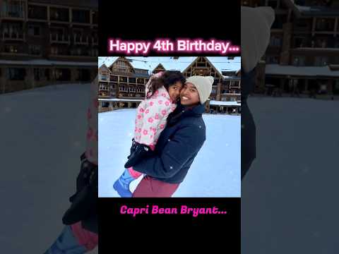 Kobe and Vanessa Bryant youngest daughter turns 4 #happybirthdayCapri #vanessabryant #kobebryant
