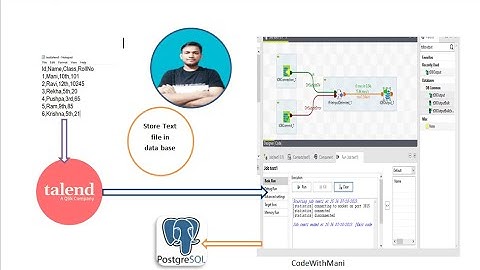 How to store Text file in database using Talend software,Postgres database, MySQL #talend #developer