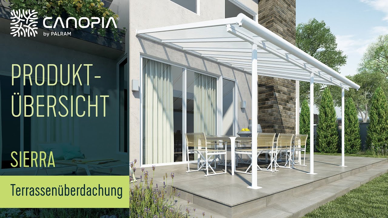 Terrassenüberdachung Trendline Polycarbonat Überdachung 300 x 300 cm