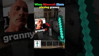 when Minecraft Steve playing granny 😂 #horrorgaming #shorts
