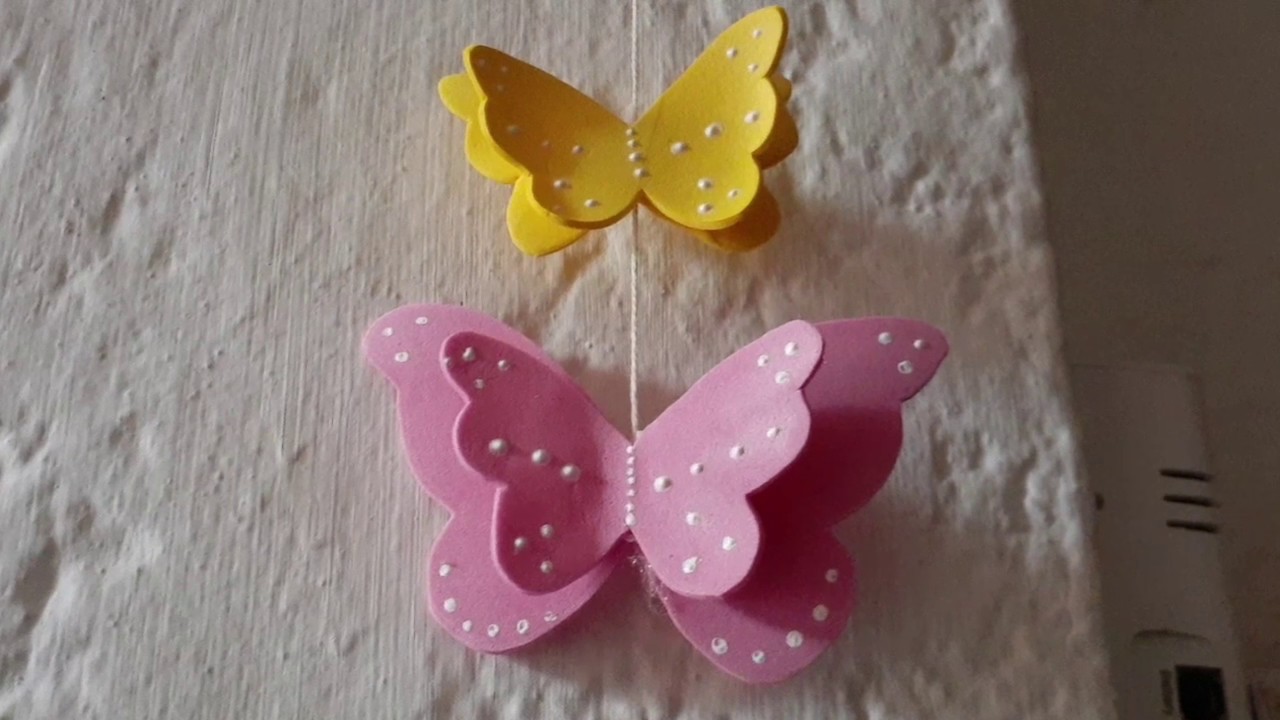 Separar Prever Colapso DIY Colgante de Mariposas en goma eva - YouTube