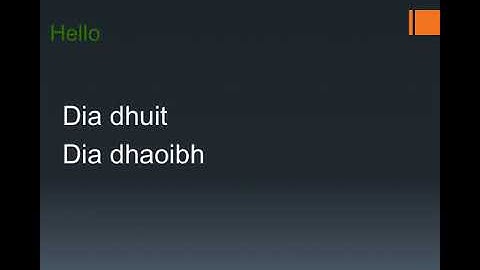 Introducing yourself in Irish