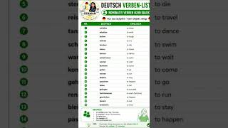 Most Important German Verbs 🇩🇪