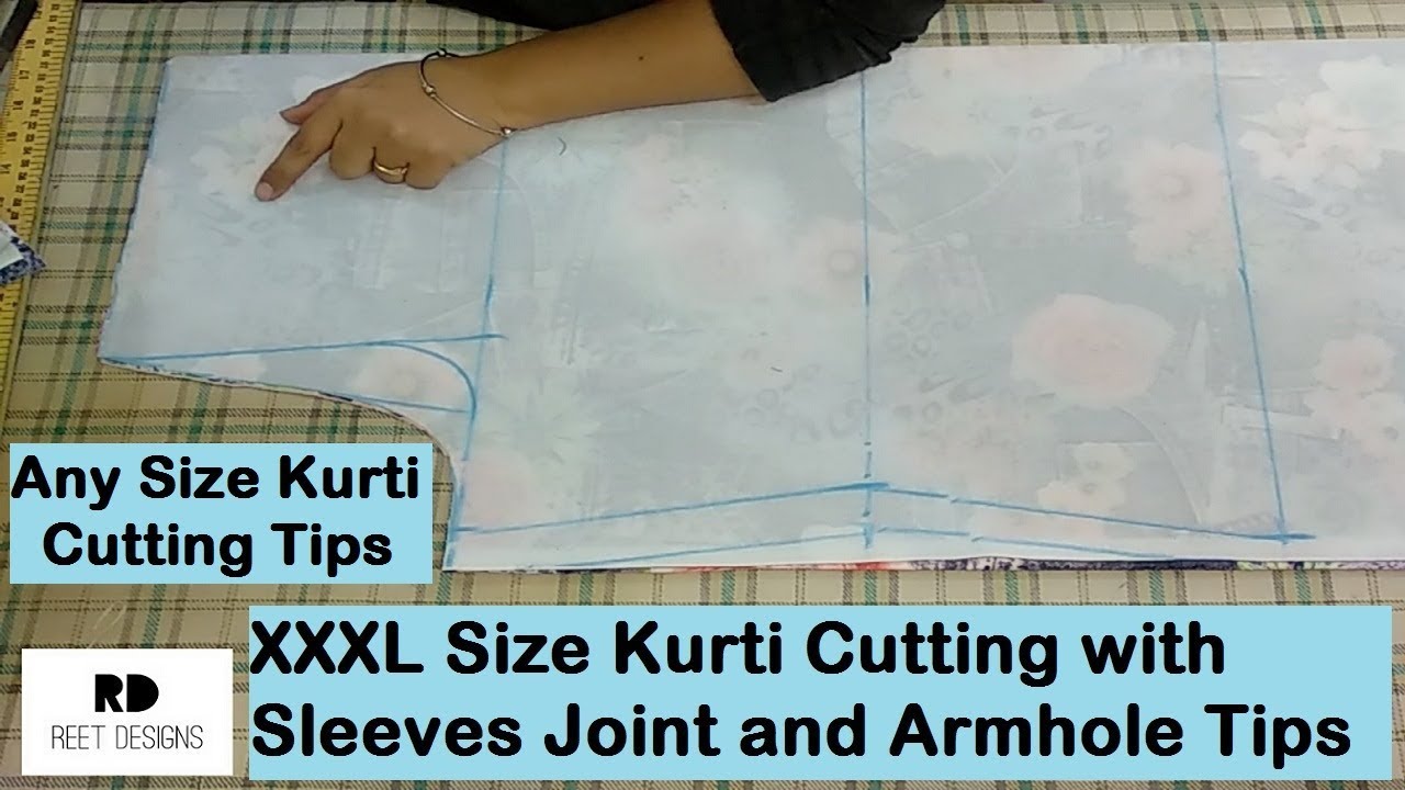 Plus Size Kurti cutting with Armhole Tips  XXL Kurti cutting in Easy Way   YouTube