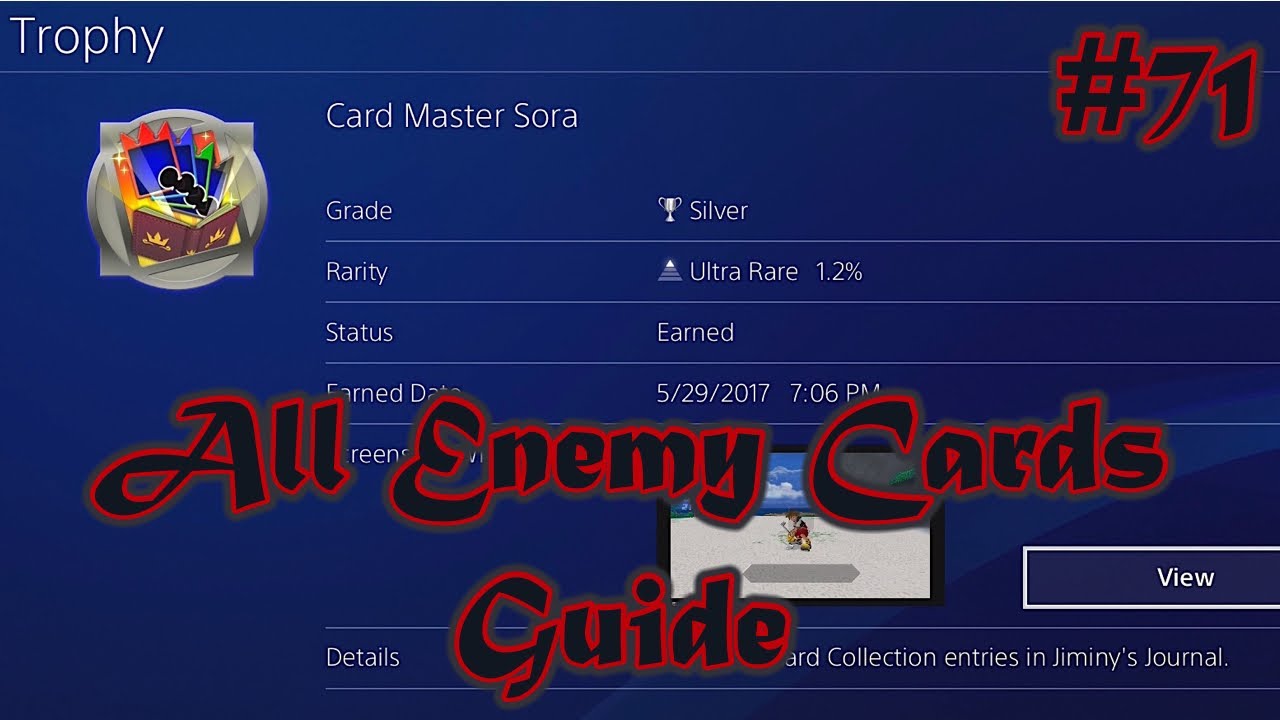 Kingdom Hearts Re Chain Of Memories Part 71 Card Master Sora Trophy Enemy Card Guide Youtube