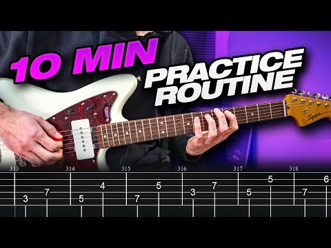 10 Minute Natural Minor Scale Practice Routine (with TAB)