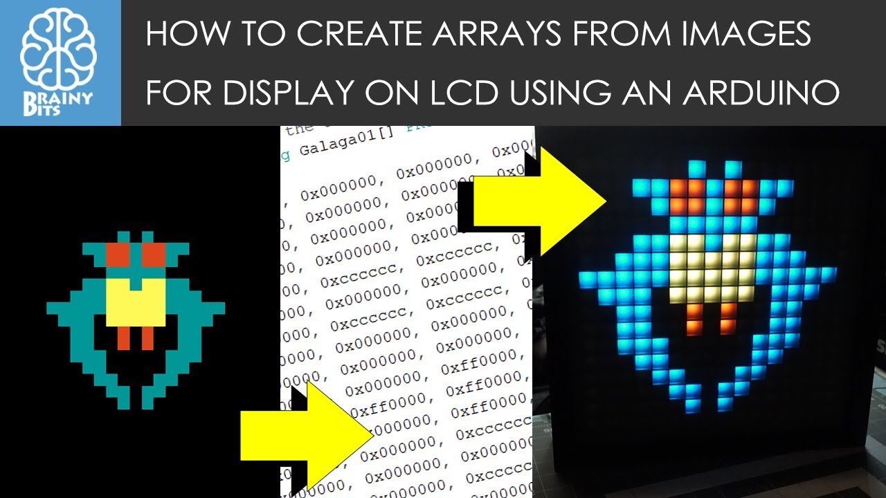 How To Convert Images To Arduino Arrays For Use On Lcd Displays Tutorial Youtube