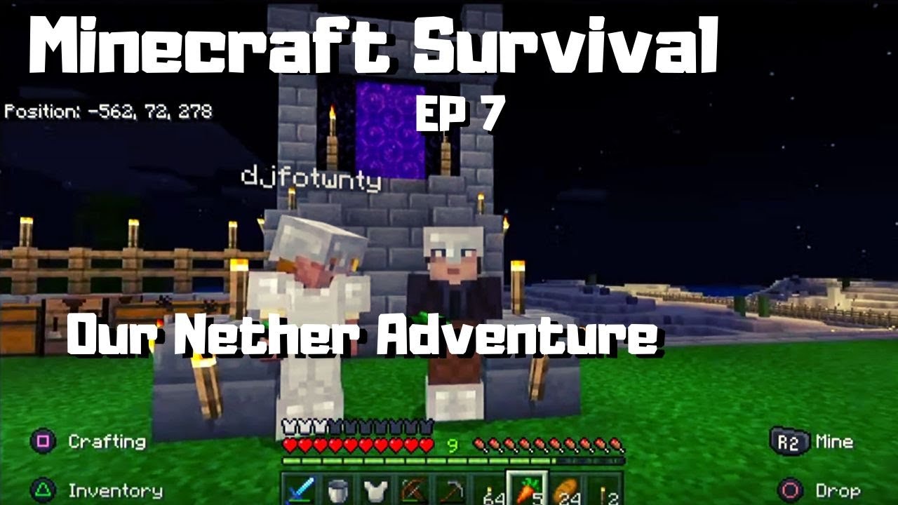 Lets Play Minecraft Survival ep 7! Lets go to the Nether! - YouTube