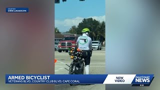 Armed cyclist in Cape Coral draws mixed reactions