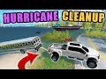 TOWING OUT  FROM DEVASTATING HURRICANE! CLEANUP TIME | FARMING SIMULATOR 2017