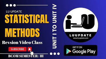 Statistical Methods, statistical methods for b com, lucknow university notes, statistics