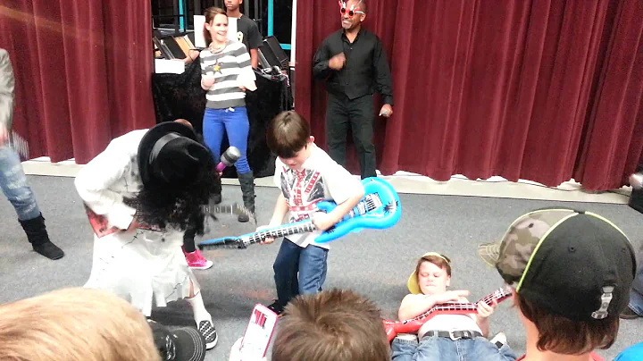 Carter rocking out at the Mother-Son Dance