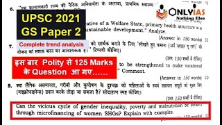 UPSC Mains 2021 GS Paper 2 | Trend Analysis | Dominated by Polity | 1 Q from Post-Independence