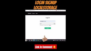 Login Signup With LocalStorage  |  login signup using react js #shorts #shortvideo #coding #login