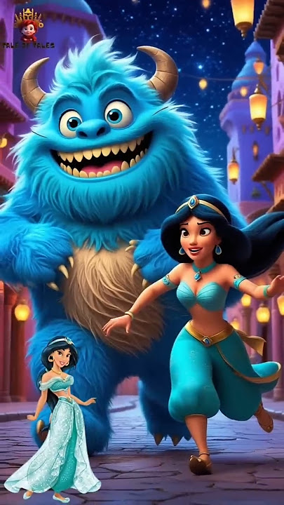 💔Disney Princesses was chased by monster 🧌#trending #shortsfeed#disney#princess #monster#bluemonster