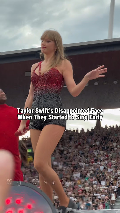Taylor’s disappointed face when they started to sing early! 😂 #taylorswift #erastour #shorts