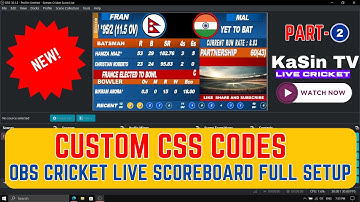 OBS SCORECARD FILE FULL SETUP | CRICKET SCORECARD OBS SETUP #cricket #obs #scorecard part-2