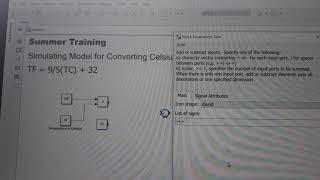 simulink model for °C to °F conversion