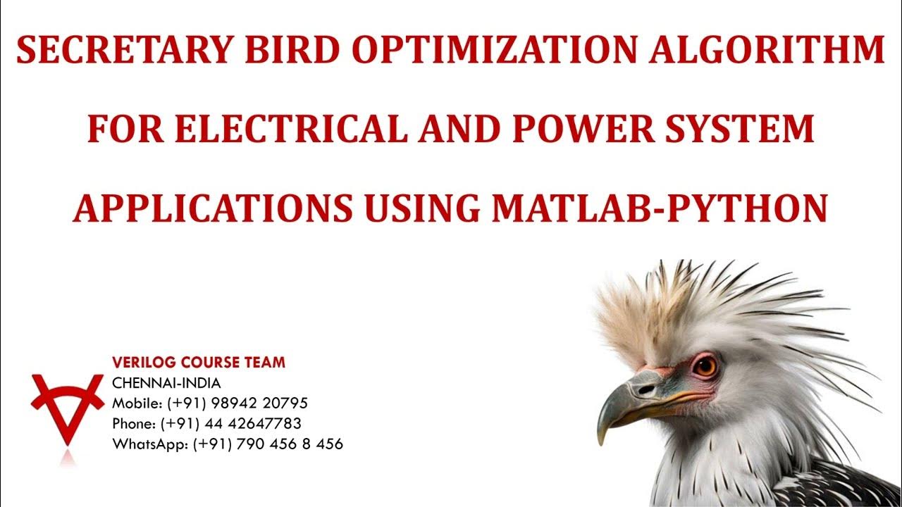 SECRETARY BIRD OPTIMIZATION ALGORITHM FOR ELECTRICAL AND POWER SYSTEM ...