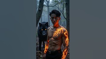 Cat a black wolf, unicorn in Magic is real.#aiart#fantasytransformation#ai#shorts#fyp
