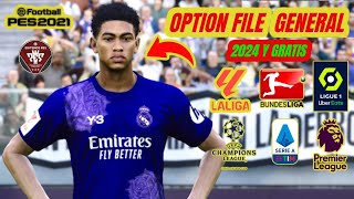 PES 2021 al 2024 OPTION FILE PS4 PS 5 PC GENERAL  EDITEMOSPES Y GRATIS