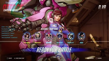 Overwatch XBOX ONE - Multiplayer Competitive D.va Match On Temple Of Anubis  -Season 8