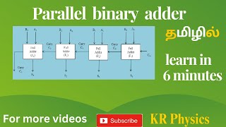 Parallel binary adder in tamil | Binary adder tamil | KR Physics