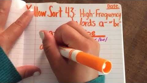 Word Study Yellow Sort 43