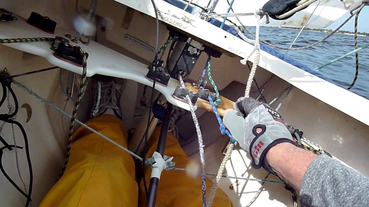 4mr sailboat from the cockpit - YouTube