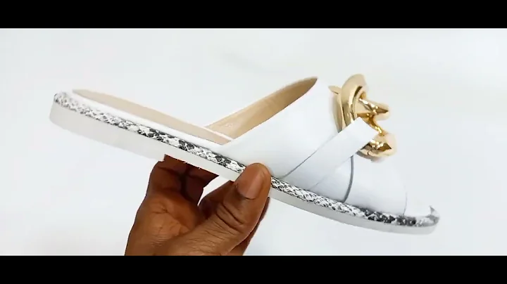 White Lottie Frost Tuscany Leather Women Flat Slip...