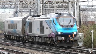 Fantastic Action At Crewe Station 37s Drag TRF 175 set from Holyhead 3 Rail Adventure Movement 12/3