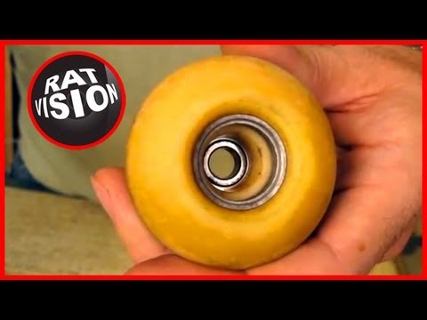 Remove Stuck Skateboard Bearing Ring - YouTube