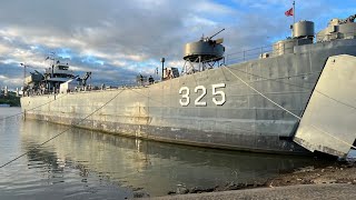 WWII LST ship is docked in Cincinnati and open for tours