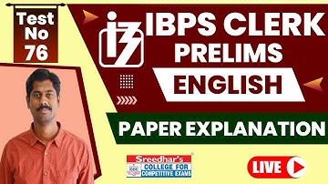 IBPS CLERK 2022 PRELIMS MOCK TEST NO-76 | ENGLISH PRACTICE SET WITH IMPORTANT QUESTIONS
