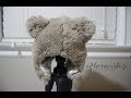 Tutorial sewing a baby winter fur hat with bear ears