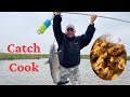 Huge catfish on jug lines catchcleancook fried catfish and cooked my  shrimp rice for 100 people