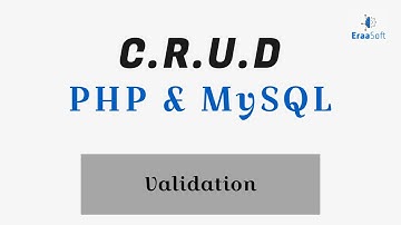 crud using php and mysql -  validation (Arabic)