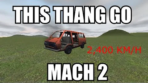 GMod *third* Fastest simfphys Car EVER (2,400 km/h, infmap)