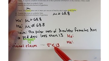 Section 8.1 Basics of Hypothesis Testing Part 1 (Winter 2023)