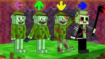 FNF Character Test  Gameplay VS Minecraft Animation   Happy Tree Funkers,  Flippy Flipped Out