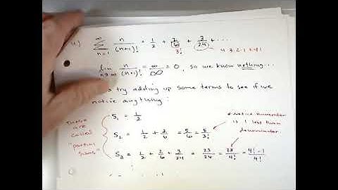 The Nth Term Test and Sequence of Partial Sums Test for Infinite Series