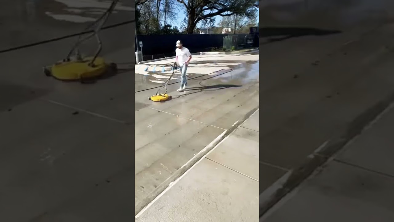 Concrete Cleaning Time Lapse (SATISFYING) 