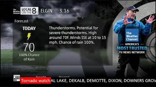 Intellistar 2 Emulation | Tornado Watch | Elgin IL | 10/11/2021
