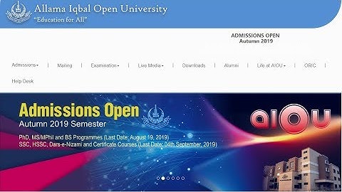 AIOU ON LINE DEGREE FORM FILLING METHODS PART-2