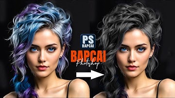 Đổi màu tóc có màu thành tóc đen trong Photoshop