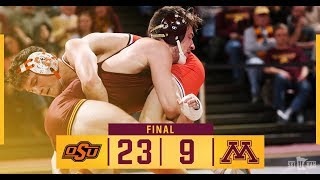 Highlights: Gopher Wrestling Falls 23-9 to #2 Oklahoma State